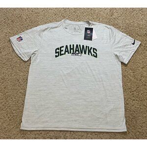 Seattle Seahawks Nike Dri Fit On Field Light Gray Velocity Practice Shirt XL New